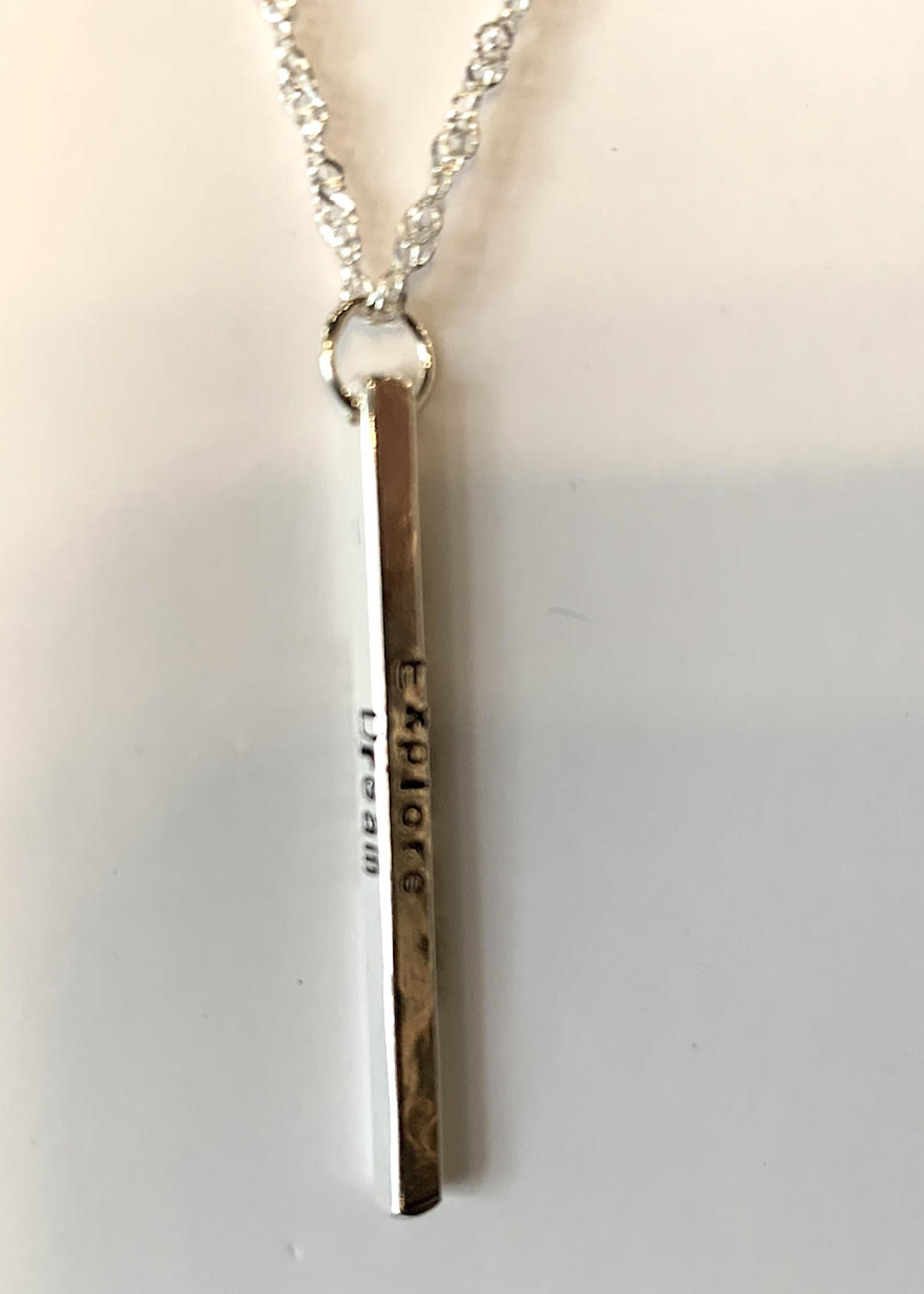 Elements Gallery Quote Necklace: "Explore, Dream, Discover"