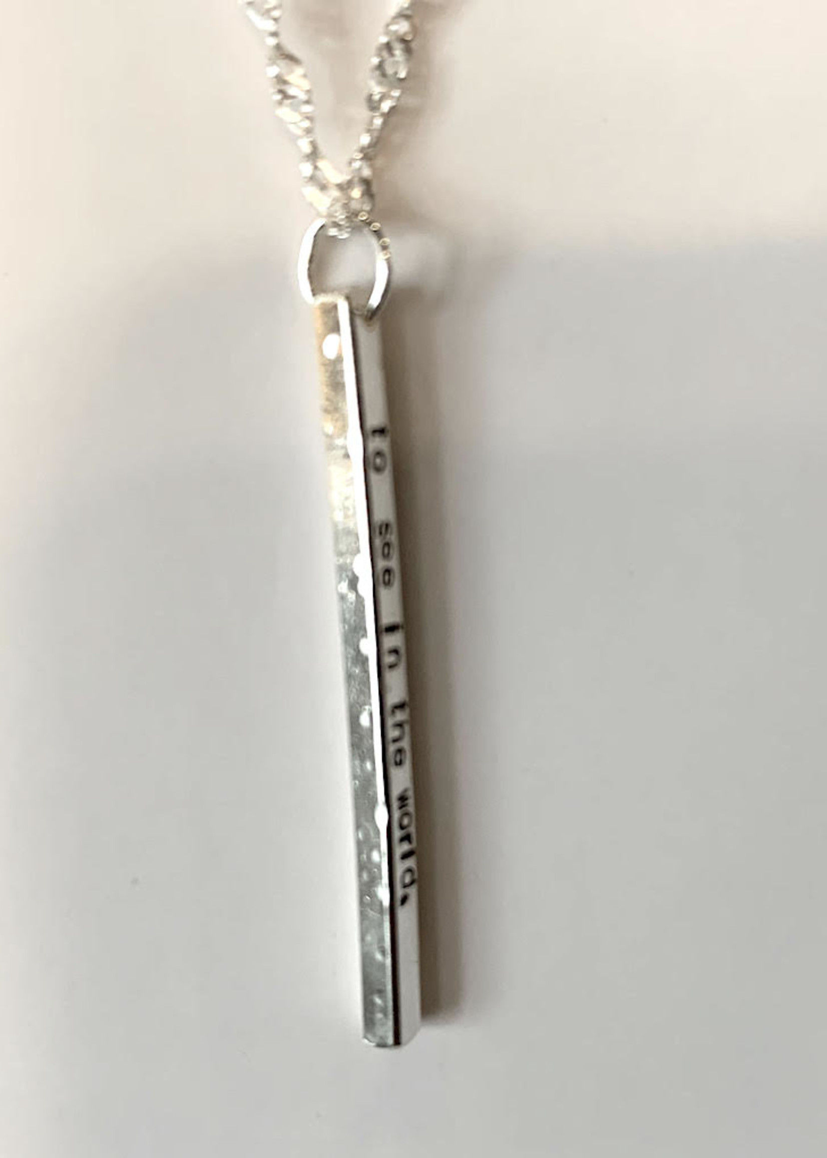 Elements Gallery Quote Necklace: "Be the change"