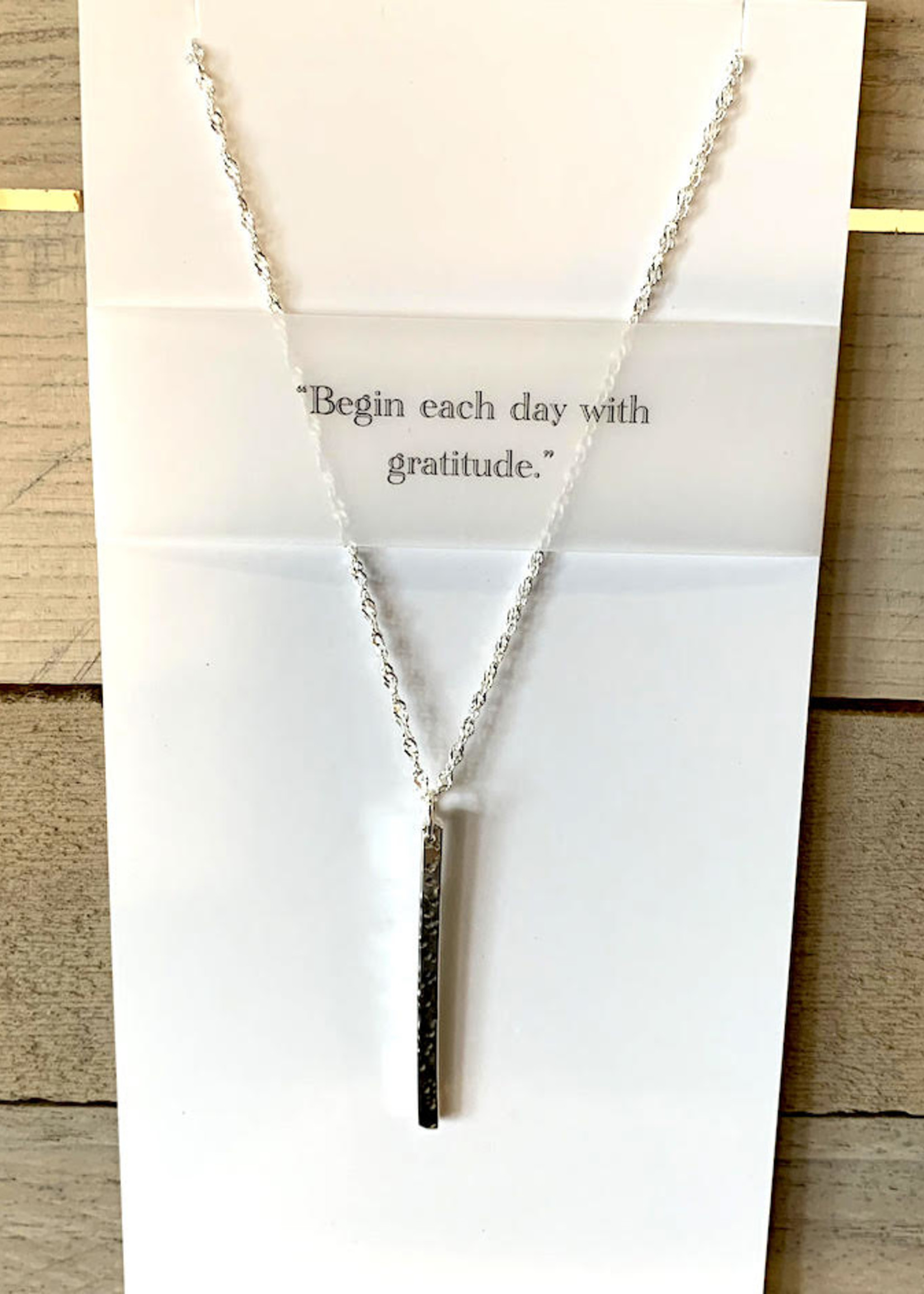 Elements Gallery Quote Necklace: "Gratitude"