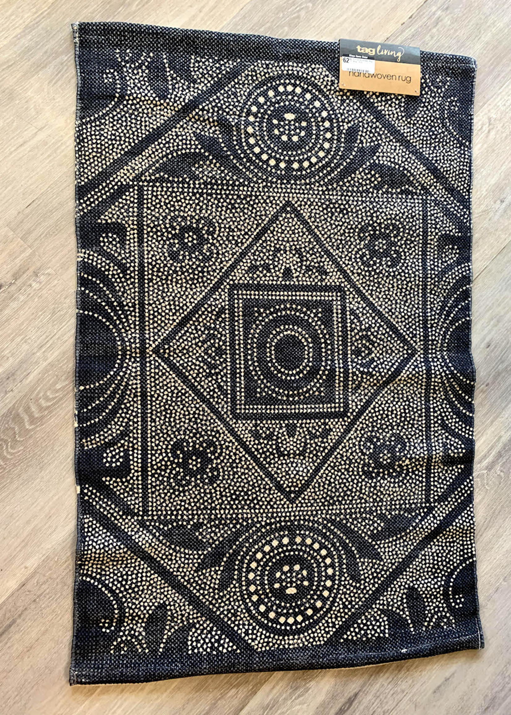 Tag Washable Printed Stonewash Rug * Blue