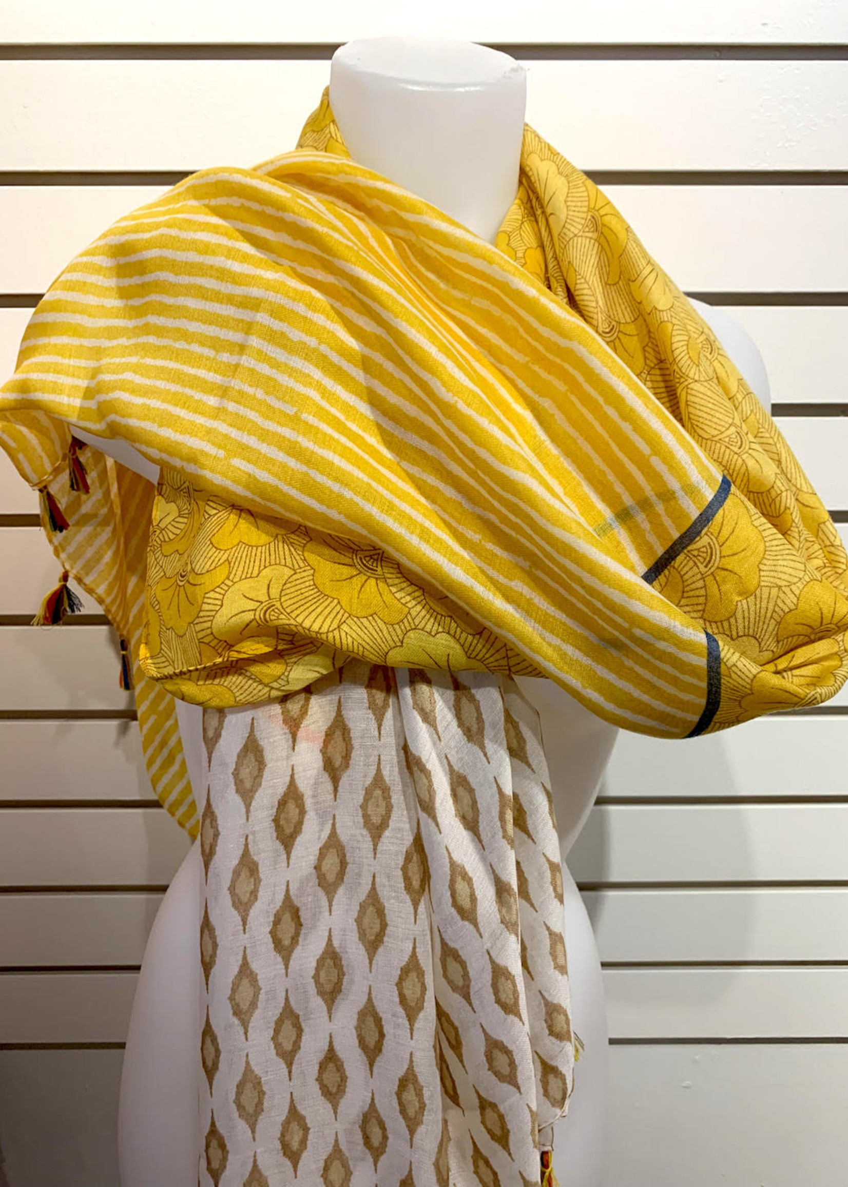 Summer Print Scarf * Yellow Floral