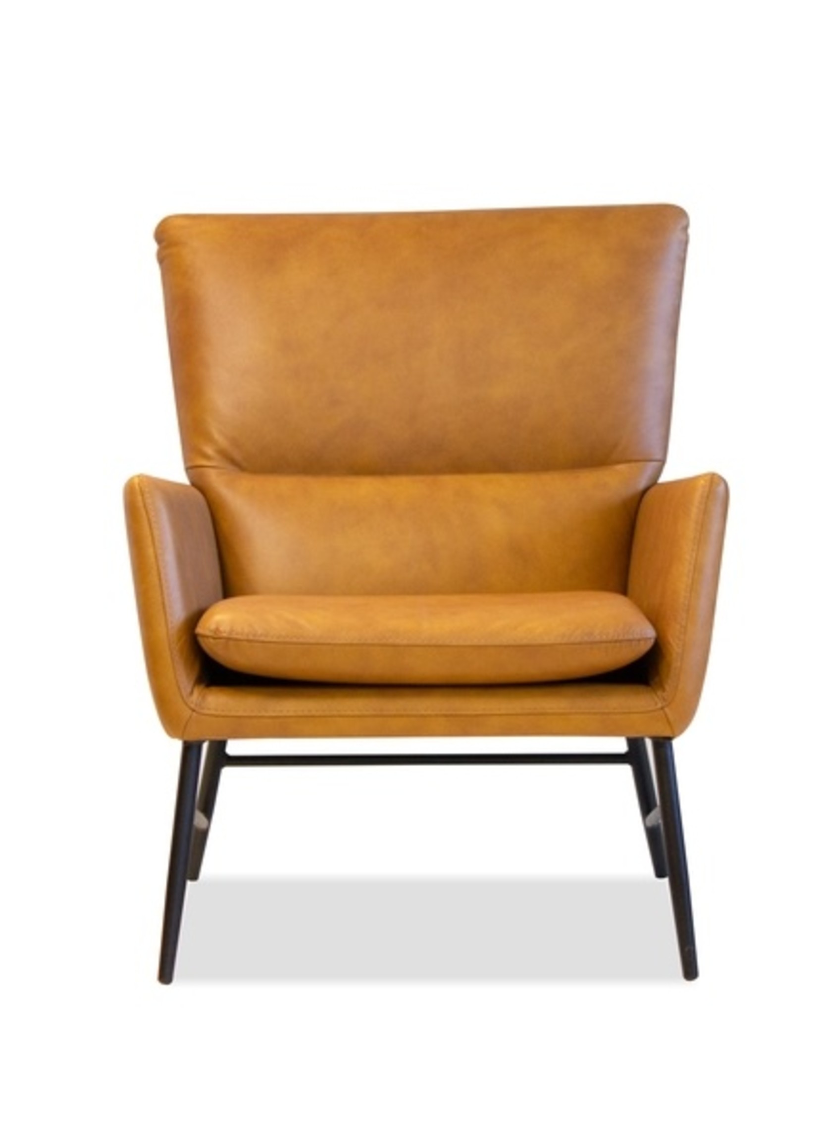 Mobital Morisson Lounge Chair & Ottoman * Whiskey Leather * Black legs