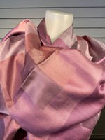 Mode Sabi Check Silk Scarf * 28x84 * Soft Pastels