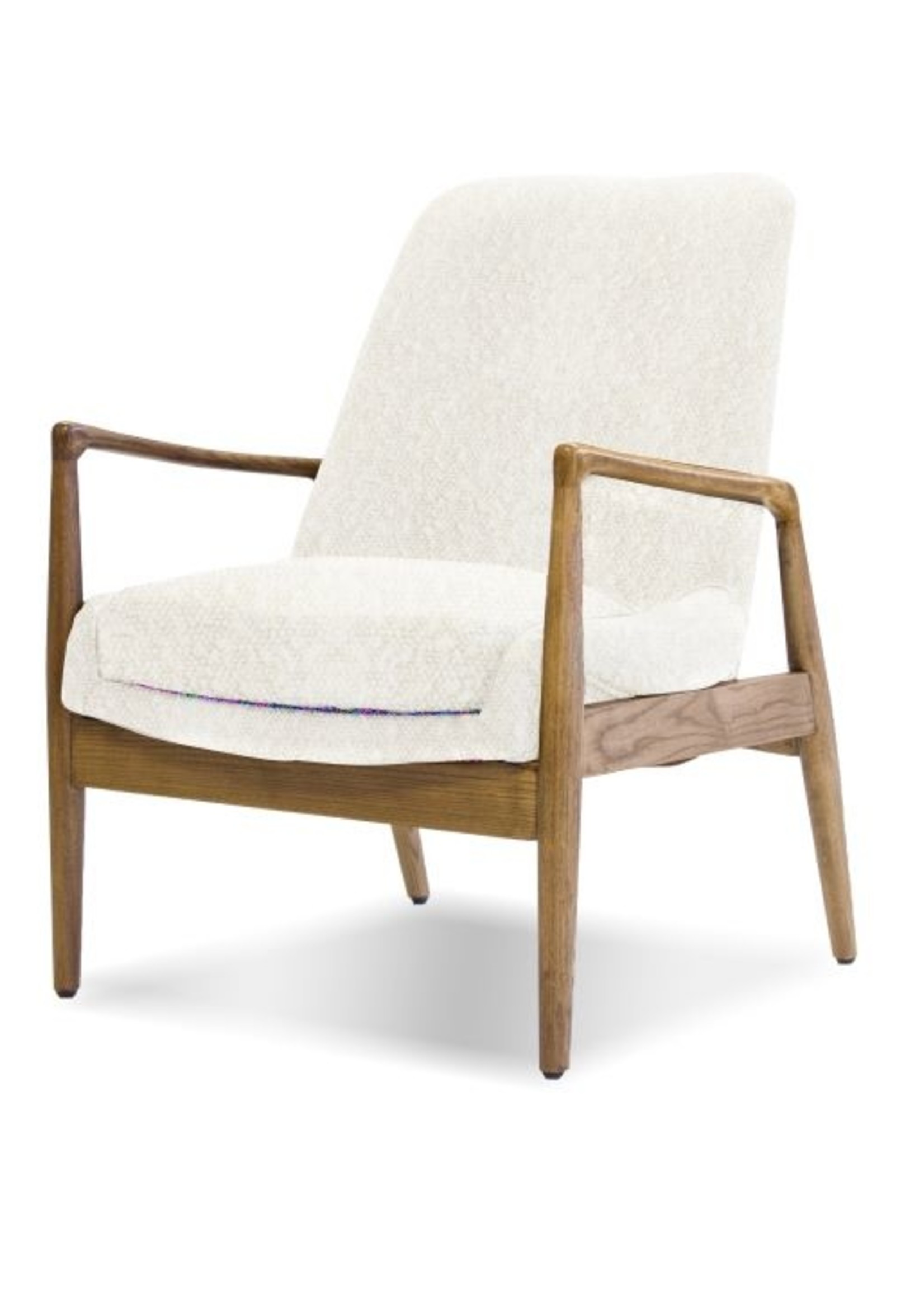 Reynolds Lounge Chair * Cream Boucle Fabric * Ash Wood Frame