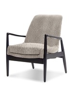 Mobital Reynolds Lounge Chair *Smoke Boucle Fabric * Black  Frame