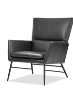 Mobital Morisson Lounge Chair * Black Leather * Black Frame