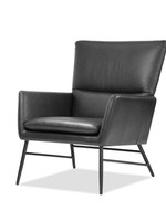 Morisson Lounge Chair * Black Leather * Black Frame