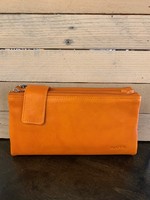 Nappa Evelyn Large Leather Wallet * Orange