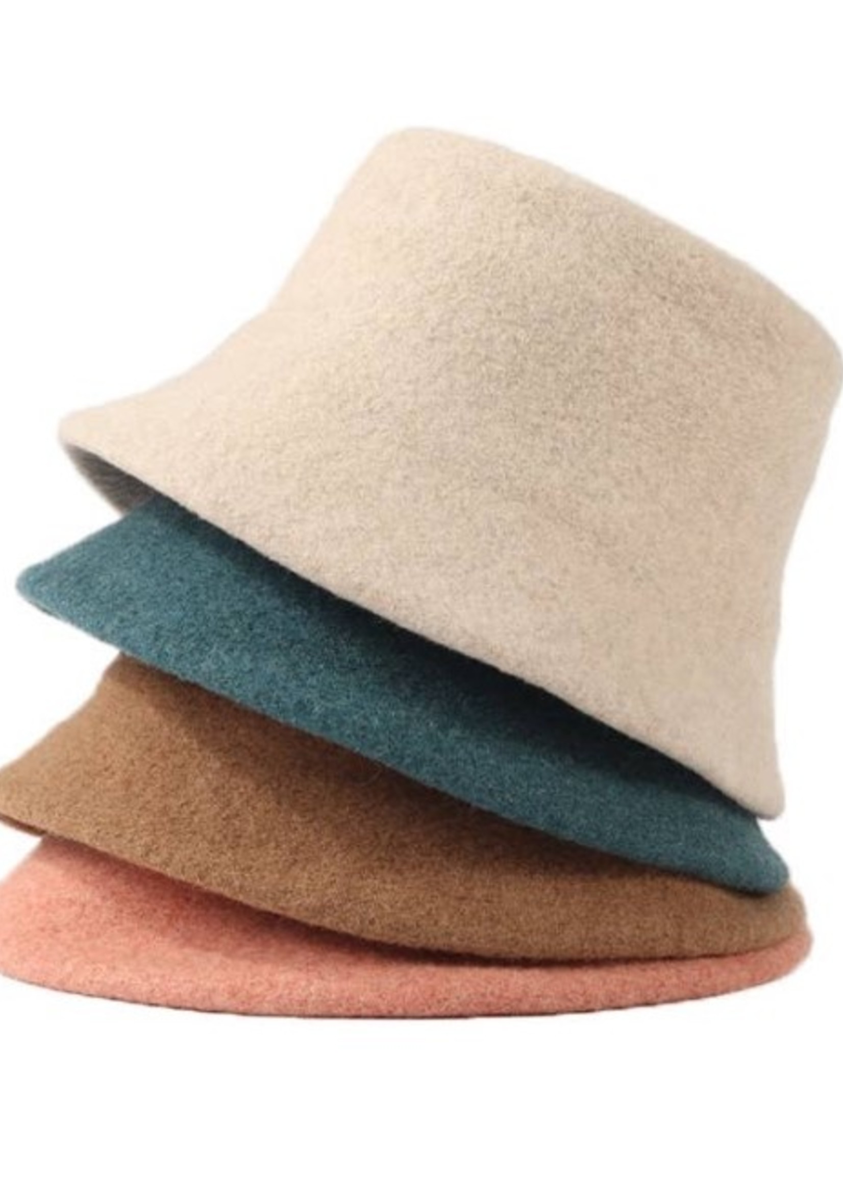 The Pathz Solid Bucket Hat * Teal * 100% Wool