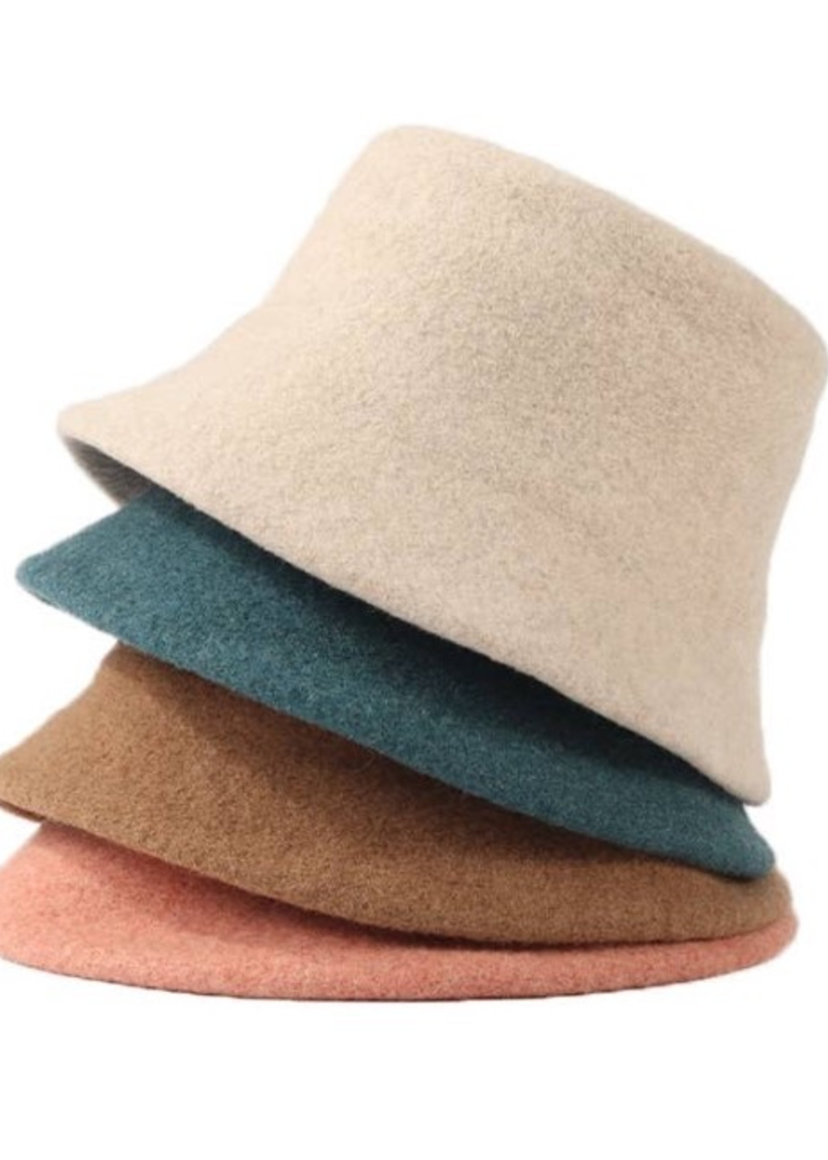 The Pathz Solid Bucket Hat * Pink * 100% Wool