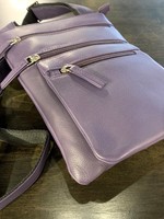 JBG International Unisex Cross Body * Leather * Purple