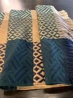 Mode Sabi Long Plaid Scarf * 50%Cashmere&50%Viscose * Green, Navy & Camel