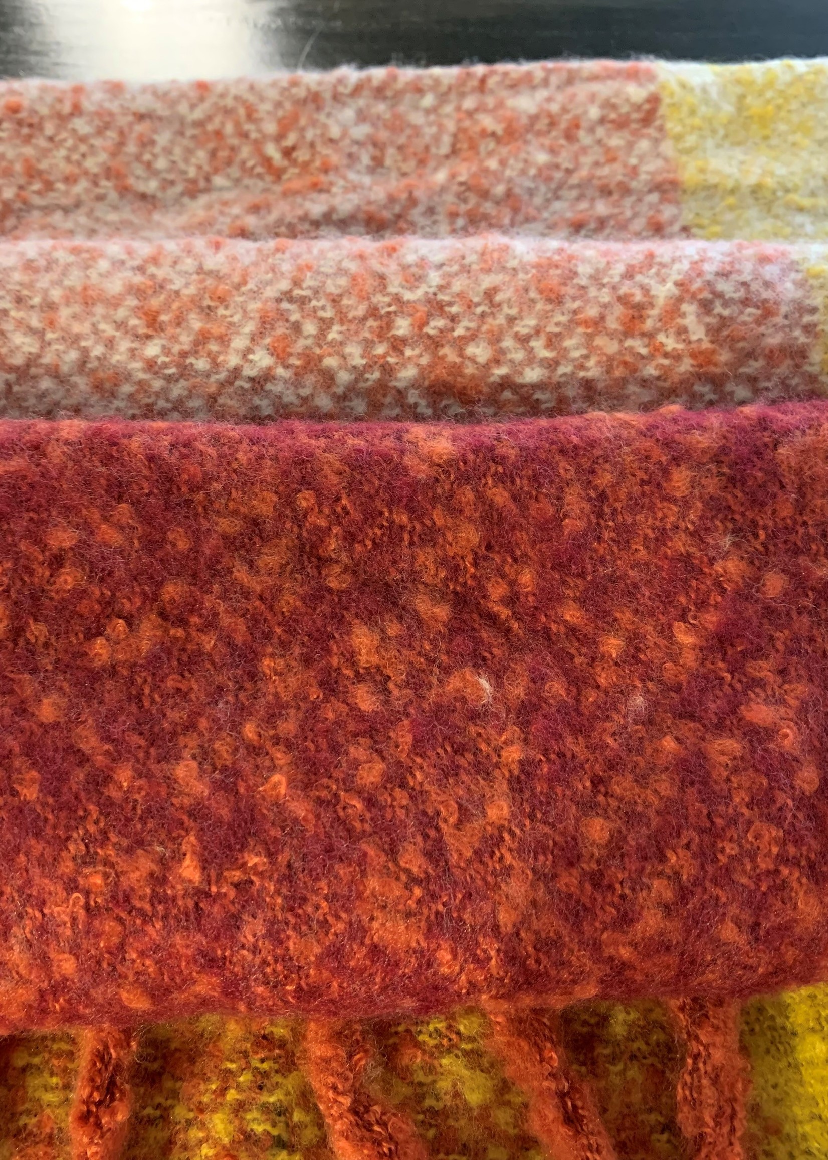 Mode Sabi Blanket Scarf * 21"x84" * 100% Viscose * Reds, Oranges & Ochre