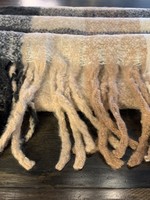 Mode Sabi Blanket Scarf * 21"x84" * 100% Viscose * Black, Camel & Cream