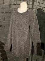 British & Irish Imports Donegal Curl Neck Sweater * Unisex * Gray * Large