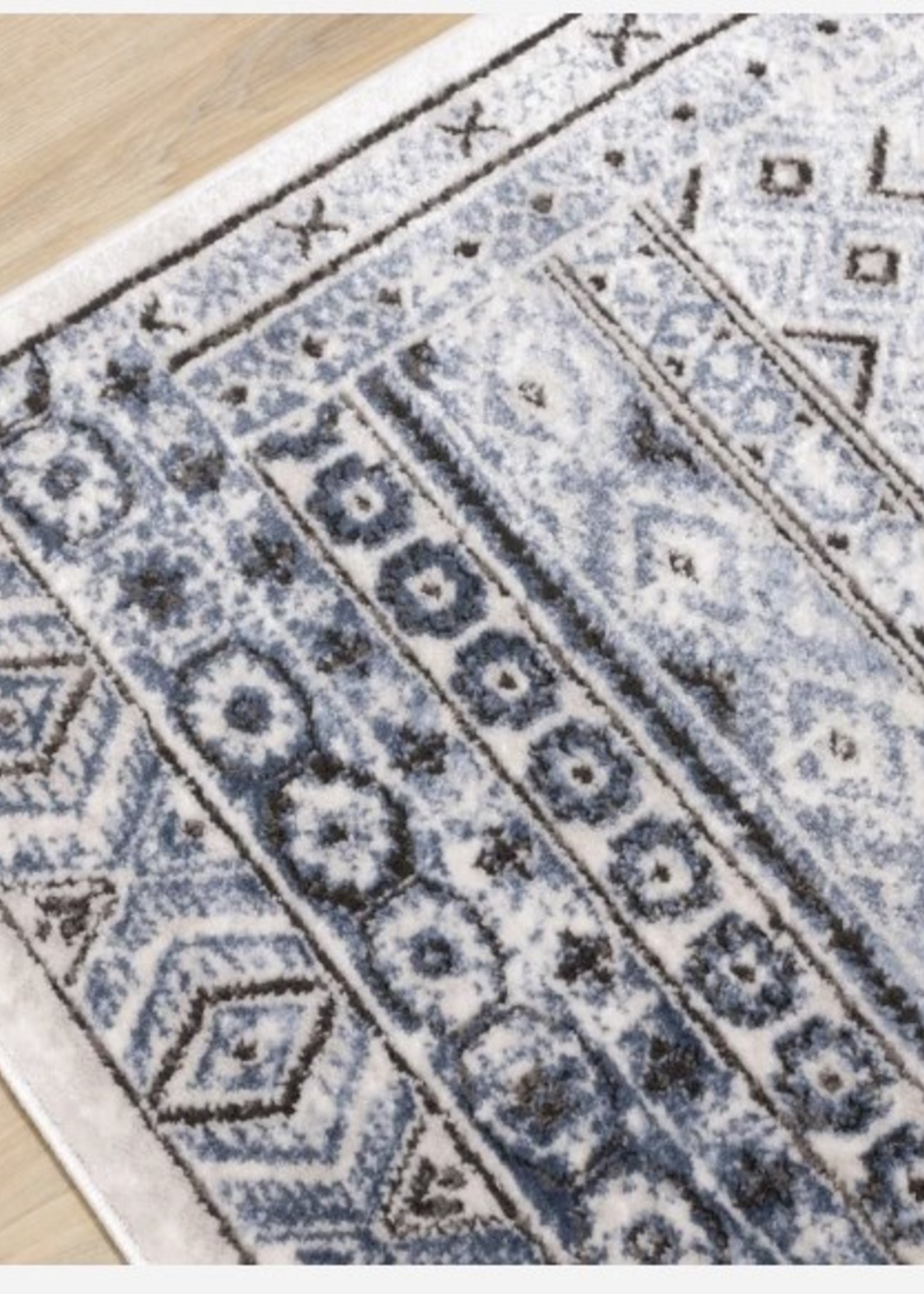 Kalora Darcy Area Carpet * 5'-3"x7'-7" * Blue, Cream & Gray * Also Available 8'x10'