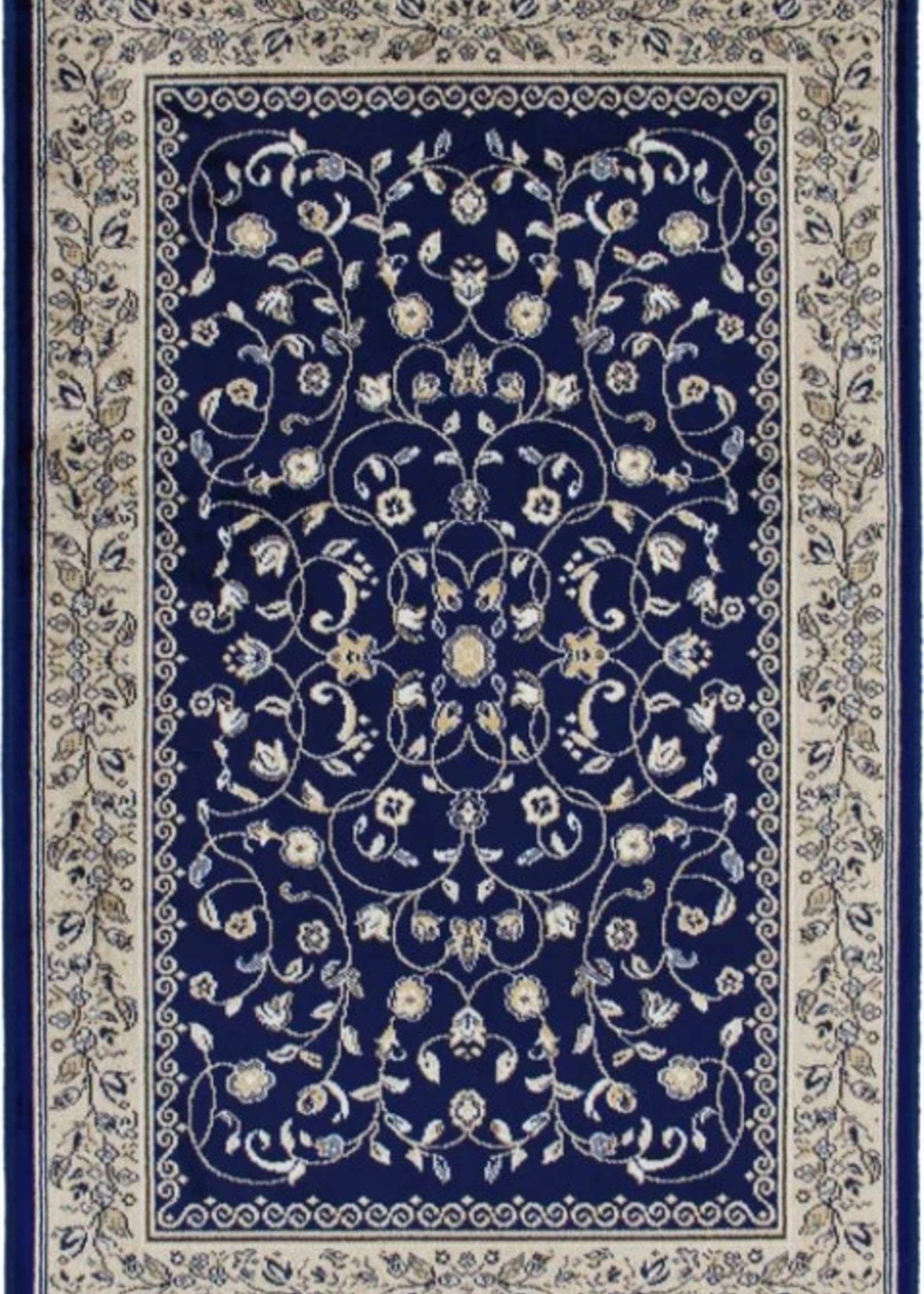 Avocado Decor Art Silk Area Carpet * Sarook Navy * 2' x 3.5'