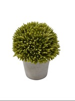 Nostalgia Green Onion Flower w/Grey Planter