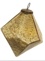 Indaba 5" Diamond Drop Ornament * Antique Gold & Black