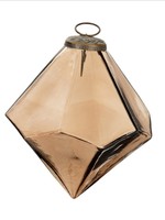 Indaba 4" Diamond Drop Ornament * Brown Lustre