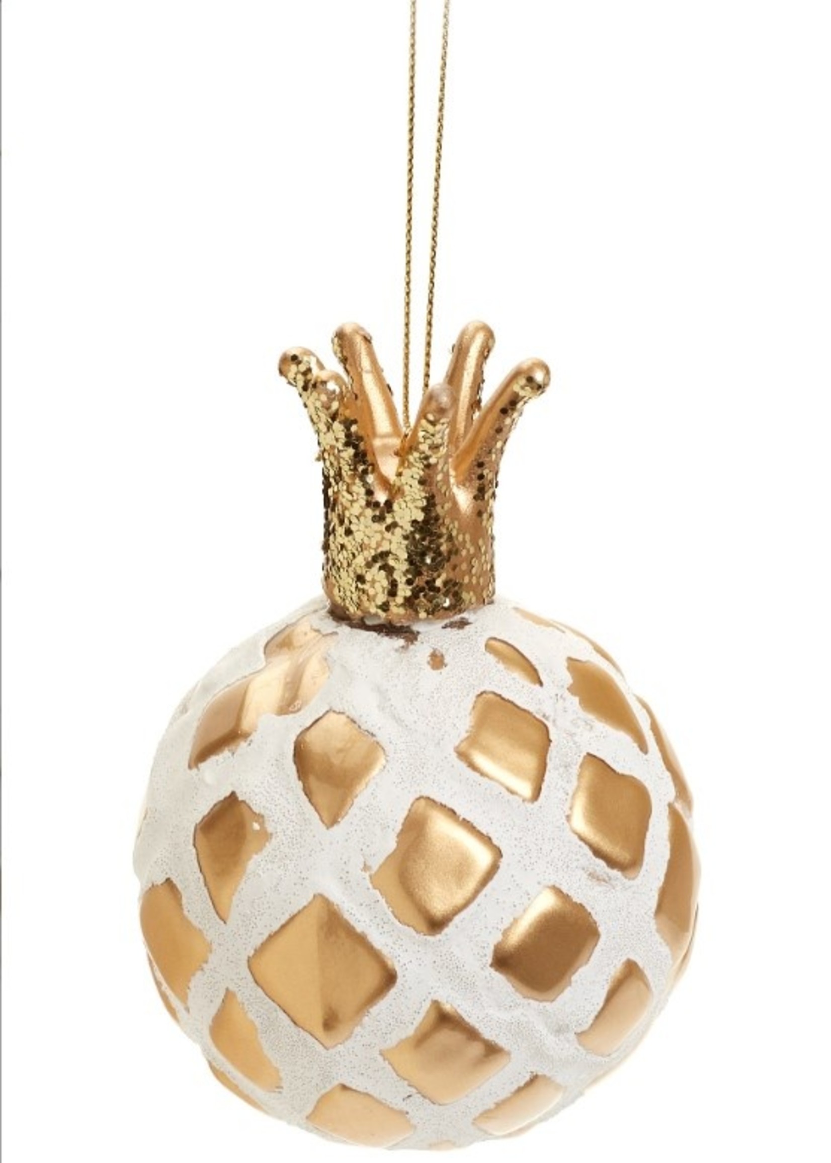 Pine/ADV Christmas Gold Crown Ornament *