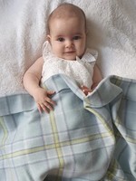 Patrick King Lambswool Baby Blanket * Blue