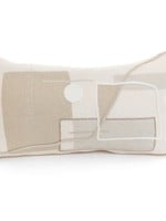 Pine/ADV/Bovi Nelson Lumbar Cushion * Off White & Greige 12"x22"