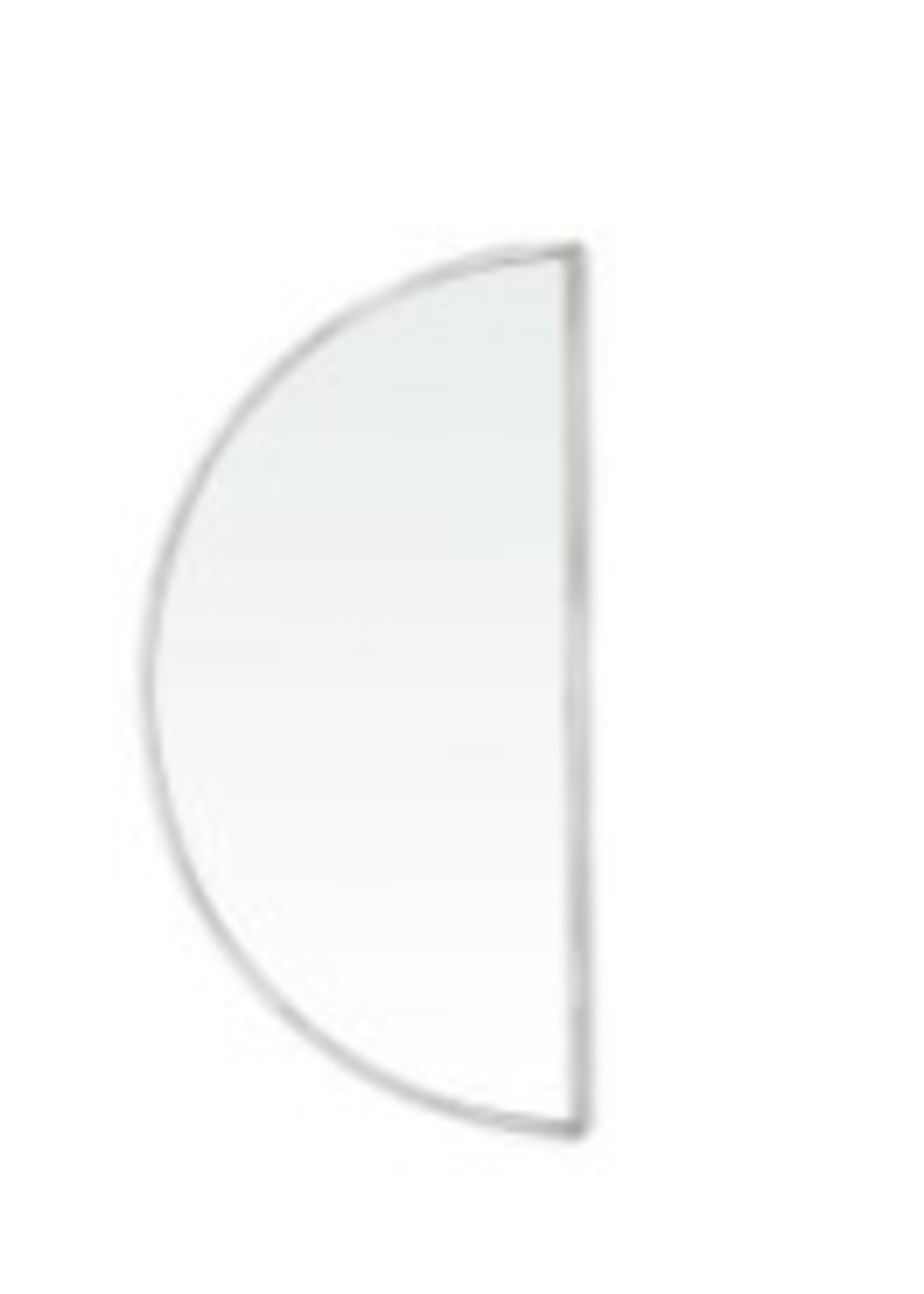 Pine/ADV/Bovi Tasha Half Moon Mirror * Silver * 18" x 9"