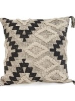 Pine/ADV Geometric Toss Cushion * Black & Khaki * 17"x17"