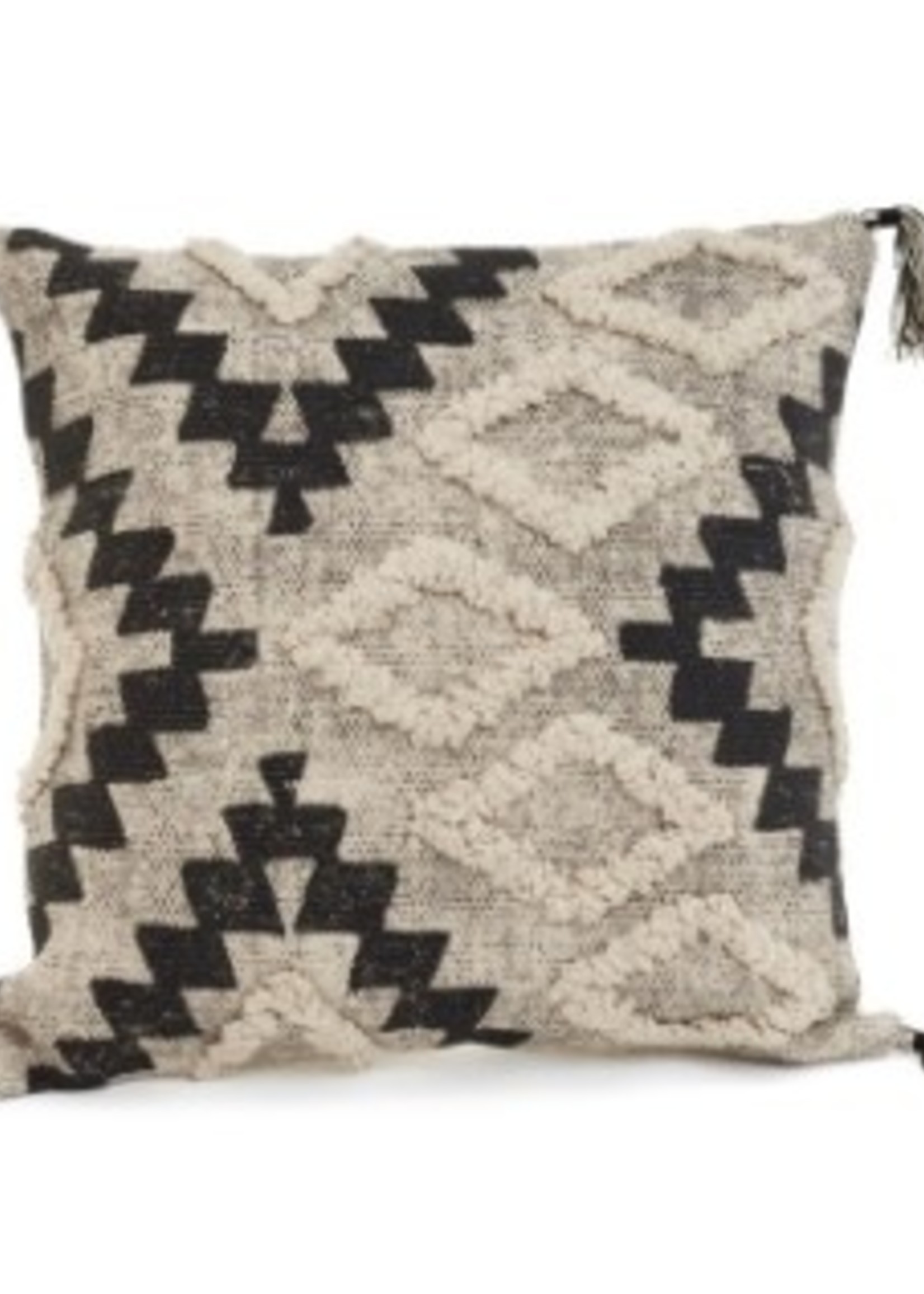Pine/ADV Geometric Toss Cushion * Black & Khaki * 17"x17"