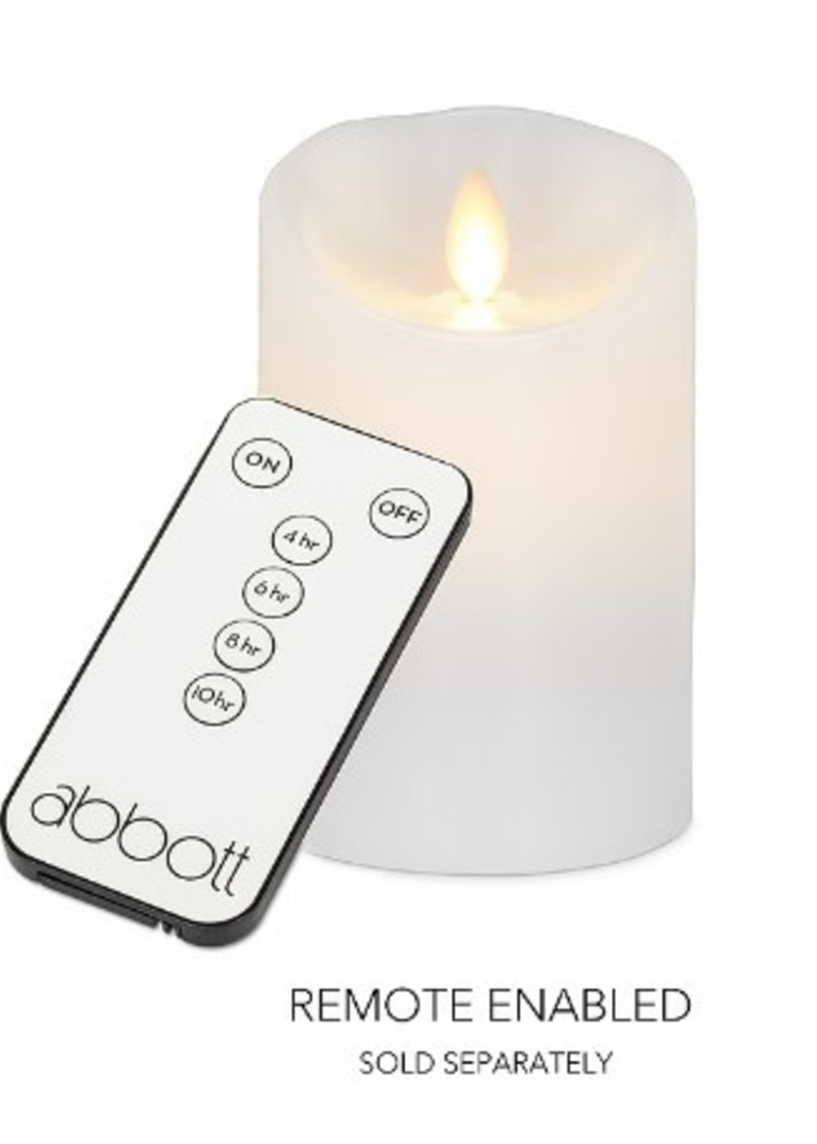 Abbott Flameless Candle * 4.5"H * Ivory * Remote Enabled