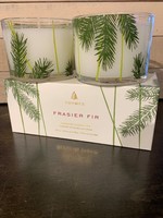 Fraser Fir Fraser Fir Candle Set * Pine Needle Design * Set of 2 * 3.75 oz each