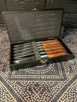 VanderLinden Luxury Ltd Steak Knives * Laguiole * Rosewood * Set of 6