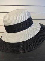 Picabo Mode Summer Striped Hat * Black & White