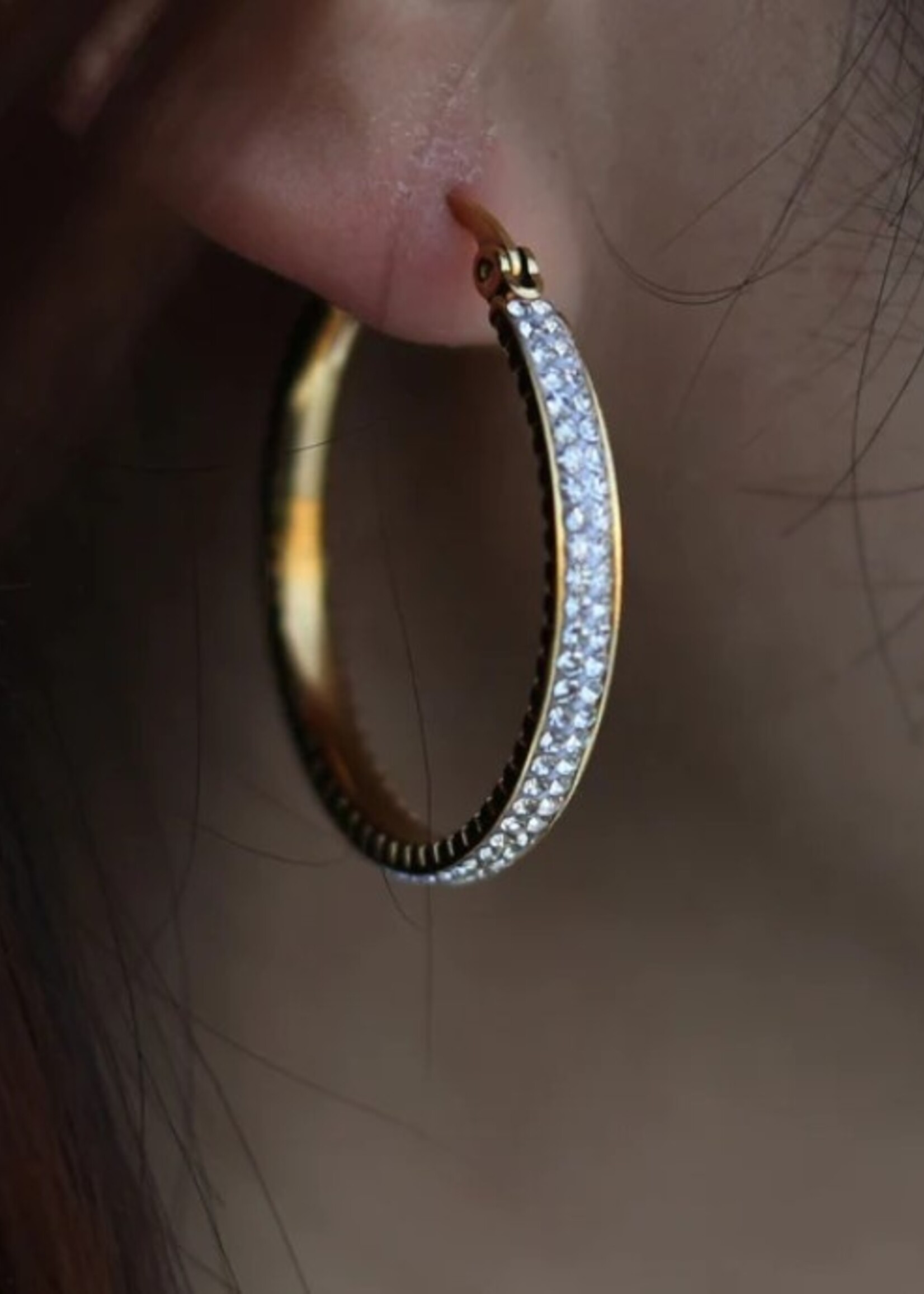 Hackney Nine/Dye Cast Yara  Small Hoop Earrings * Gold