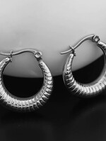 Hackney Nine/Dye Cast Mischa Hoop Earrings * Silver