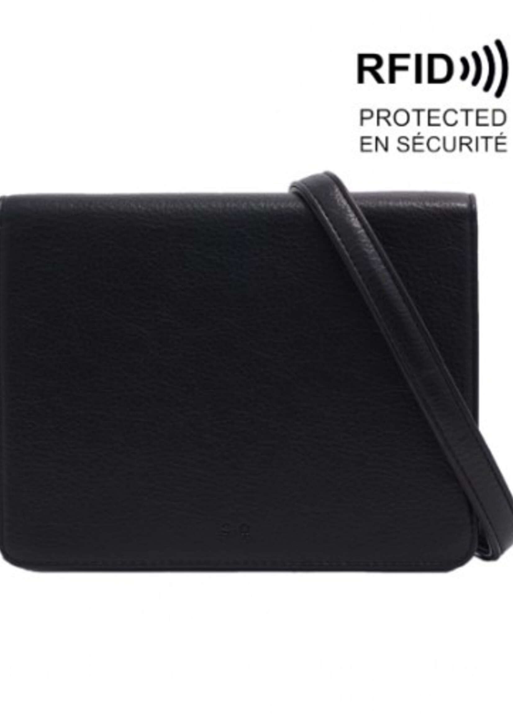 SQ Karina Crossbody Wallet * Black Pebble