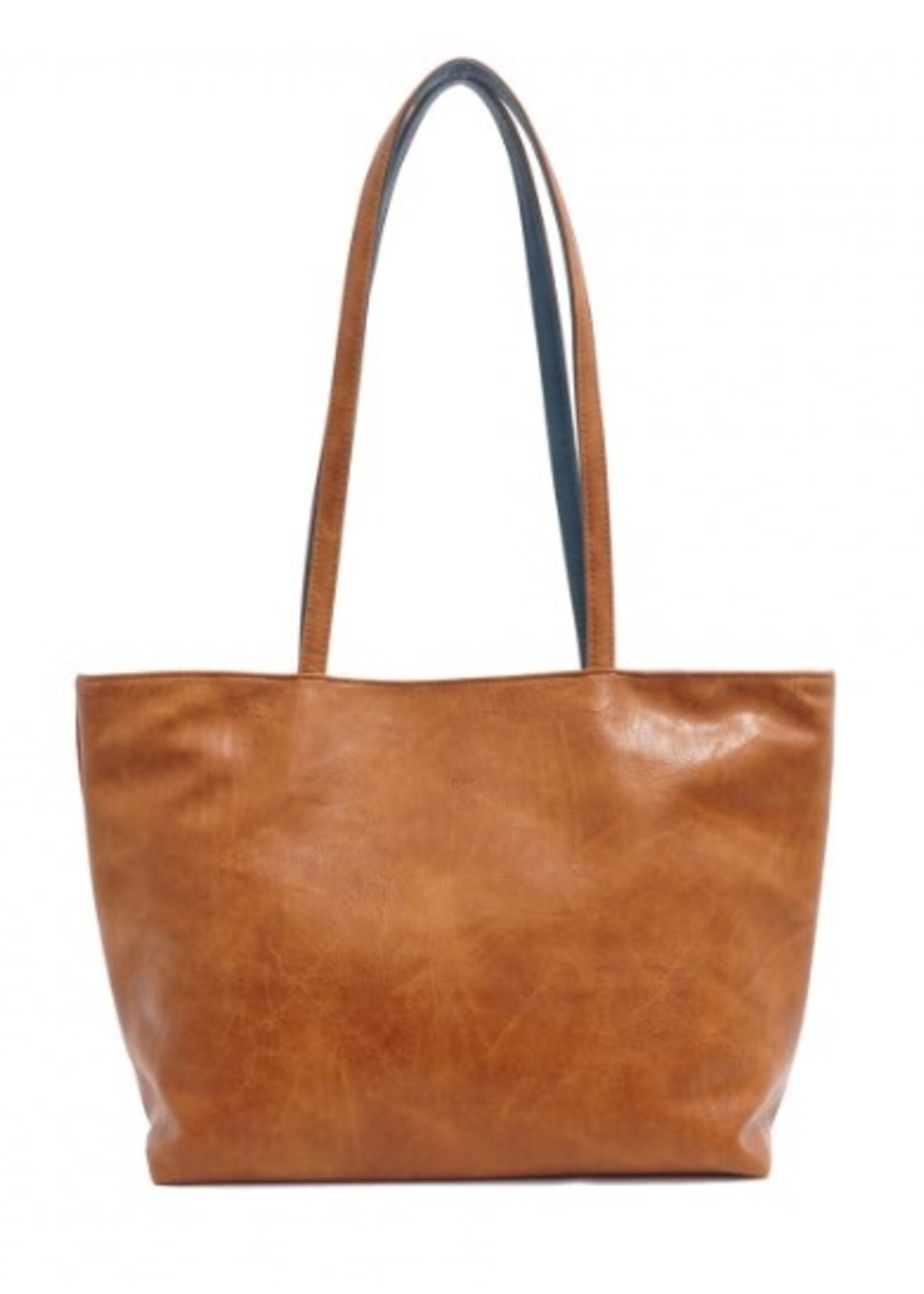 SQ Brooke Reversible Two in One Tote * Camel/Deep Sea
