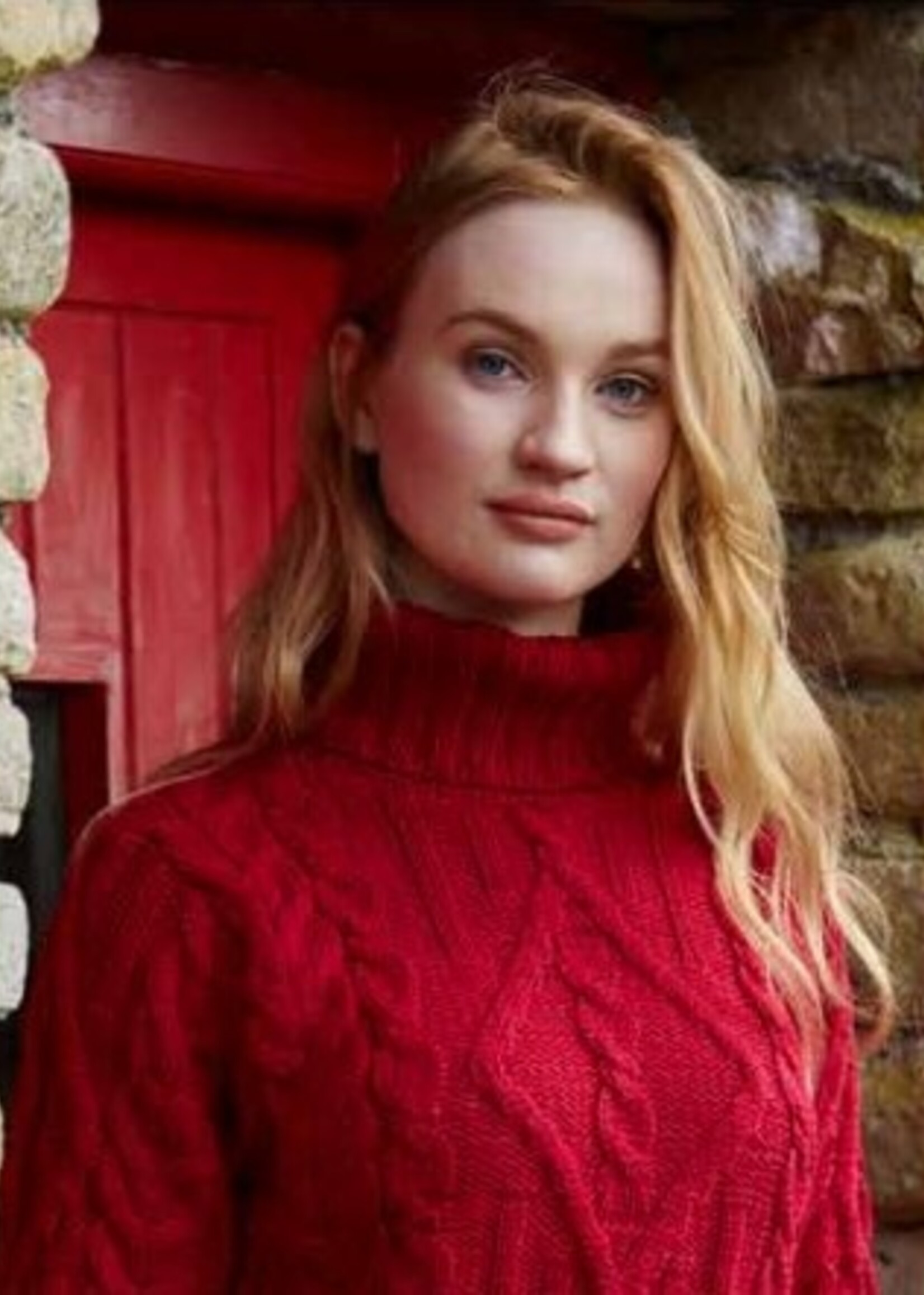 British & Irish Imports Polo Neck Sweater * Garnet * Medium