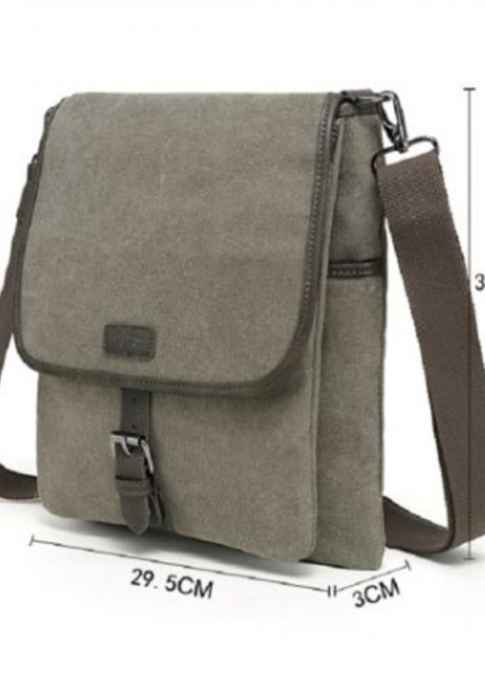 Da Van Davan Designs MB 379 Small Canvas Messenger Bag * Grey