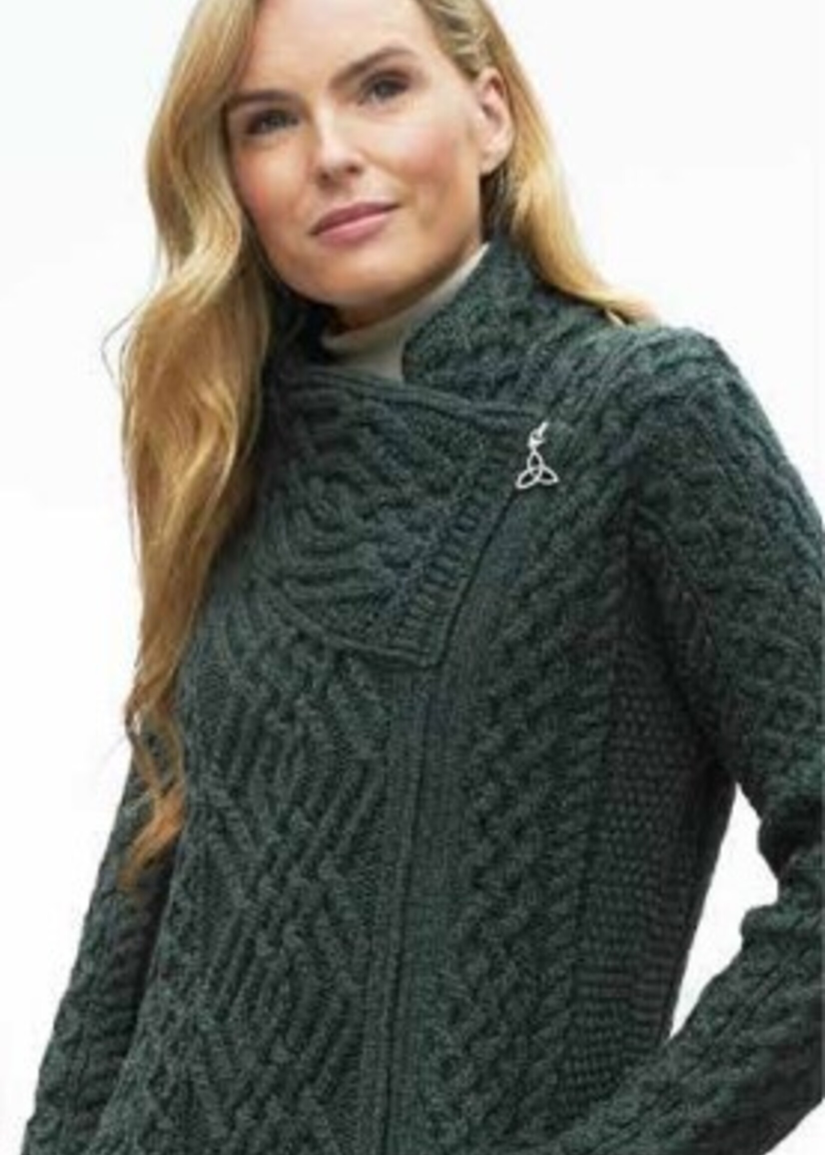 British & Irish Imports Liffey Cable Knit Z4631 * Charcoal * Large