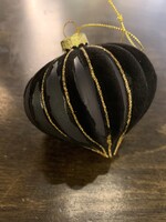 Pine/ADV/Bovi Christmas Onion Ornament * Black & Gold