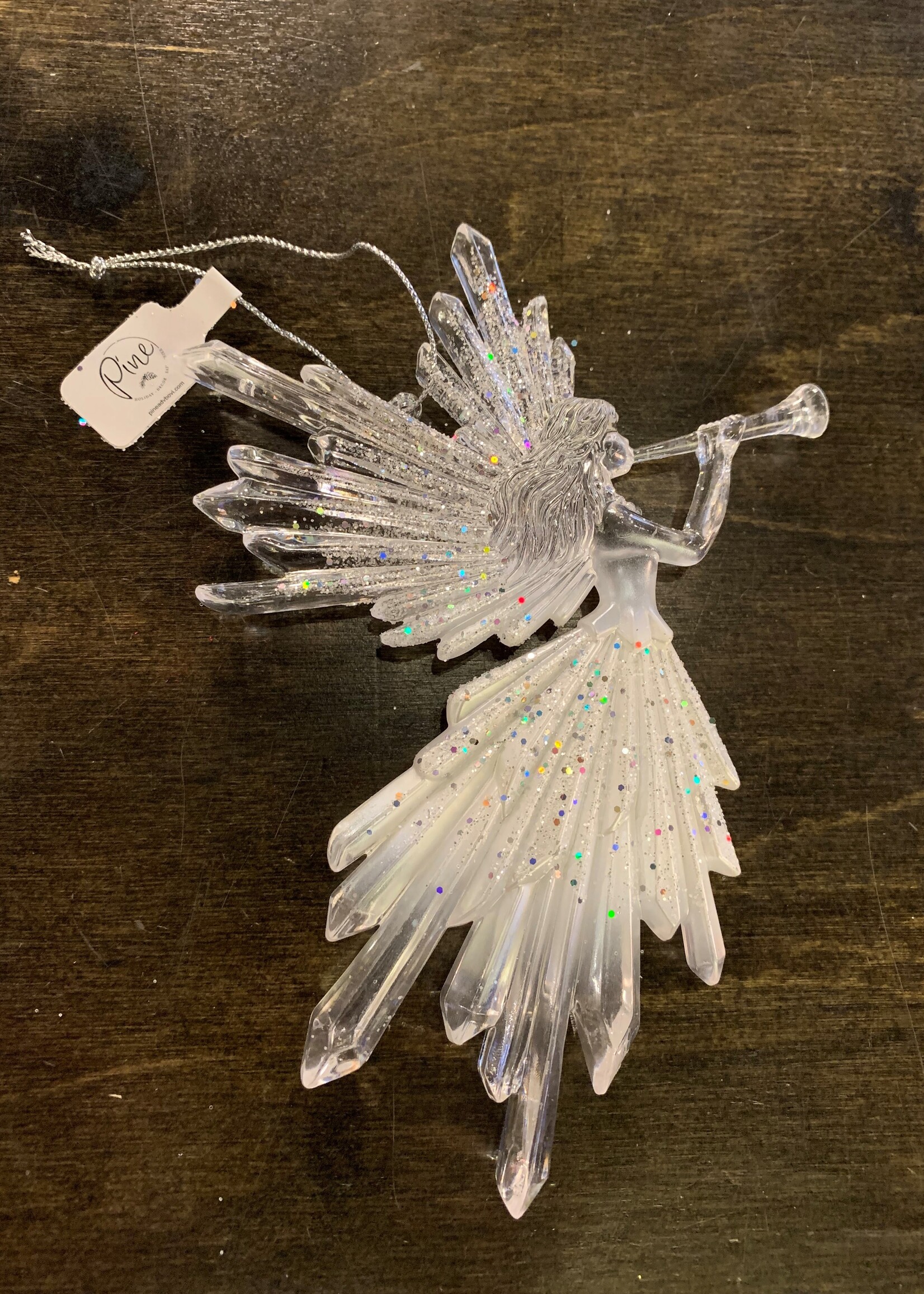 Pine/ADV/Bovi Christmas Angel Ornament * 7" * Clear