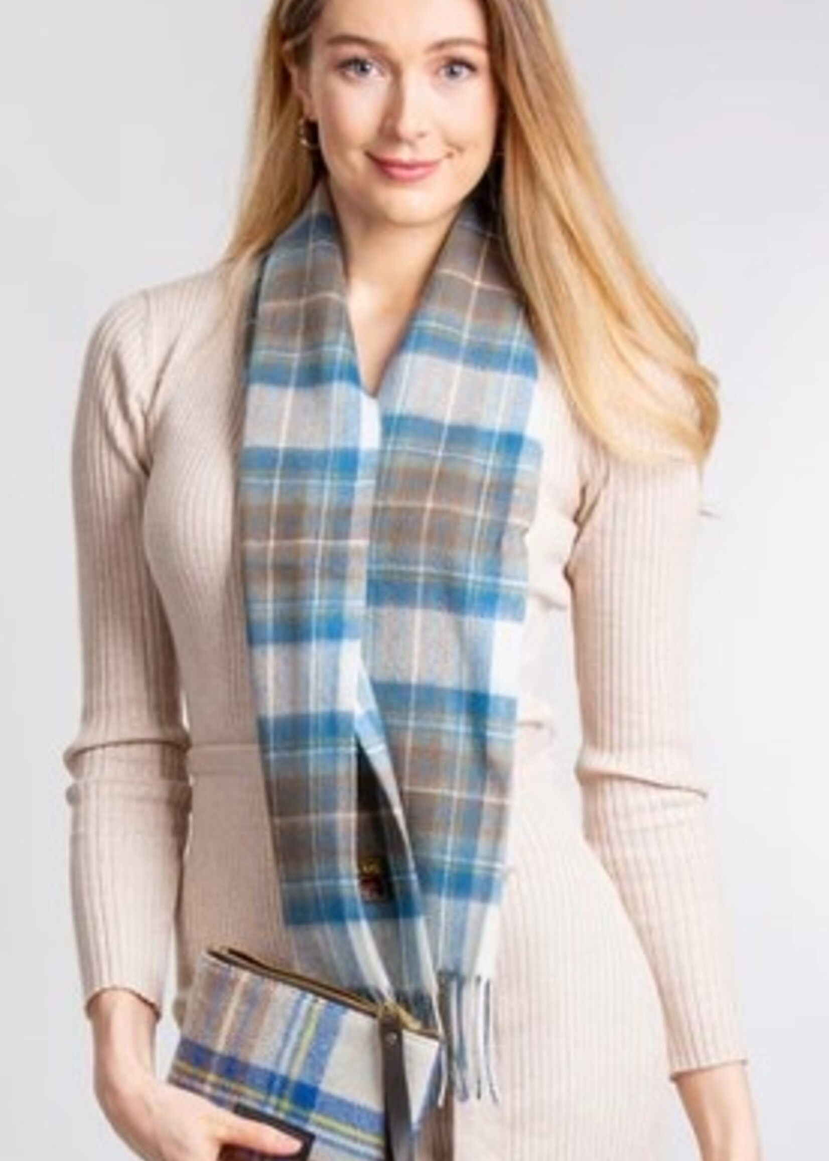 Patrick King Pocket Scarf * Stewart Muted Blue