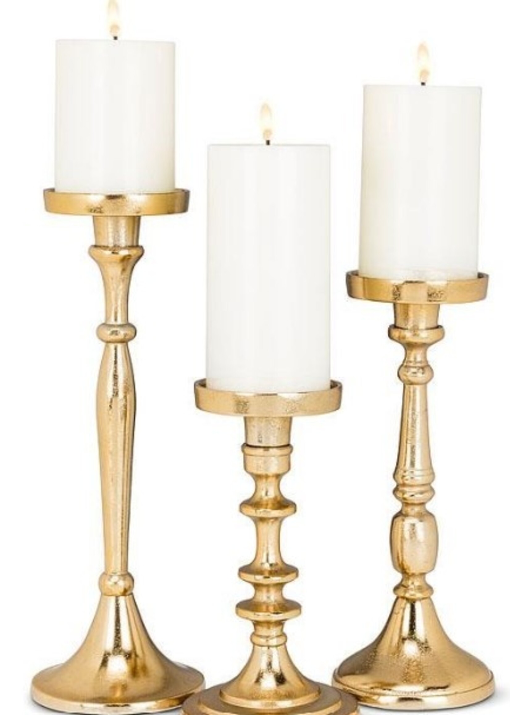 Medium Classic Gold Pillar Candle Holder – Take Note Stationery