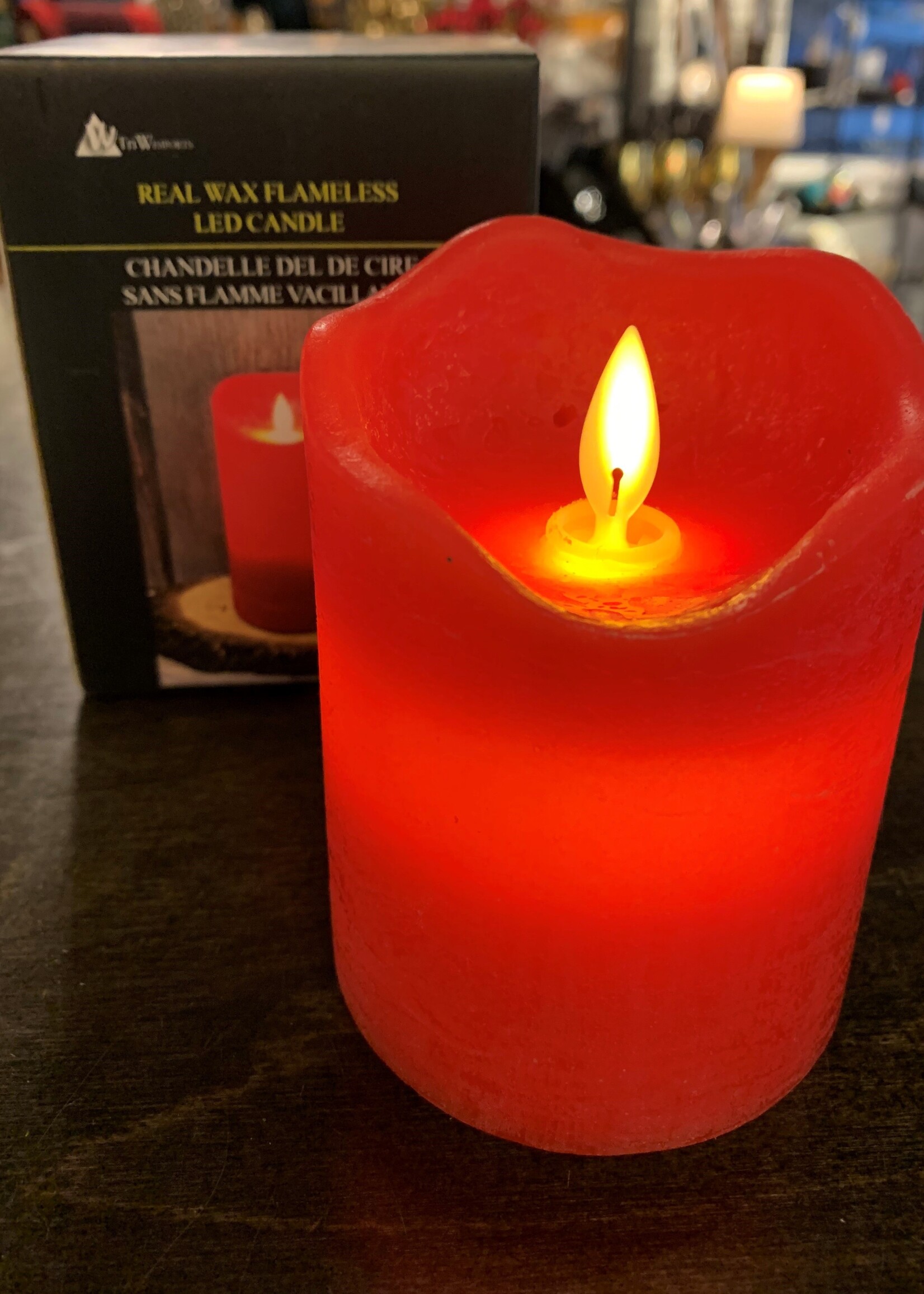 Tri W Imports Flameless Candle * Tri W 1554 * 3"x4" * Red