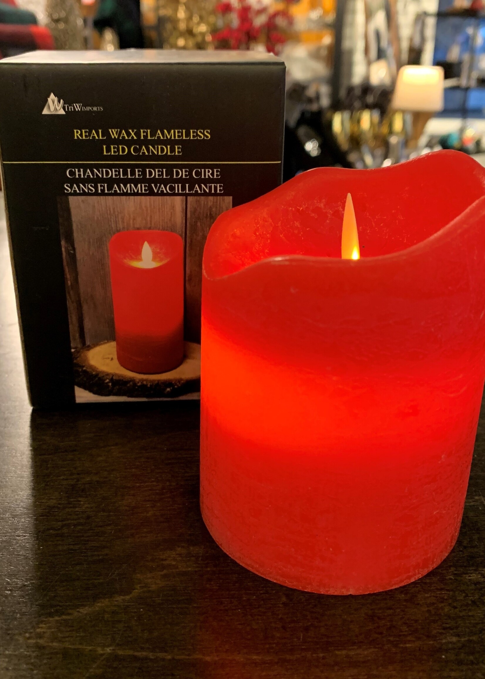 Tri W Imports Flameless Candle * Tri W 1554 * 3"x4" * Red