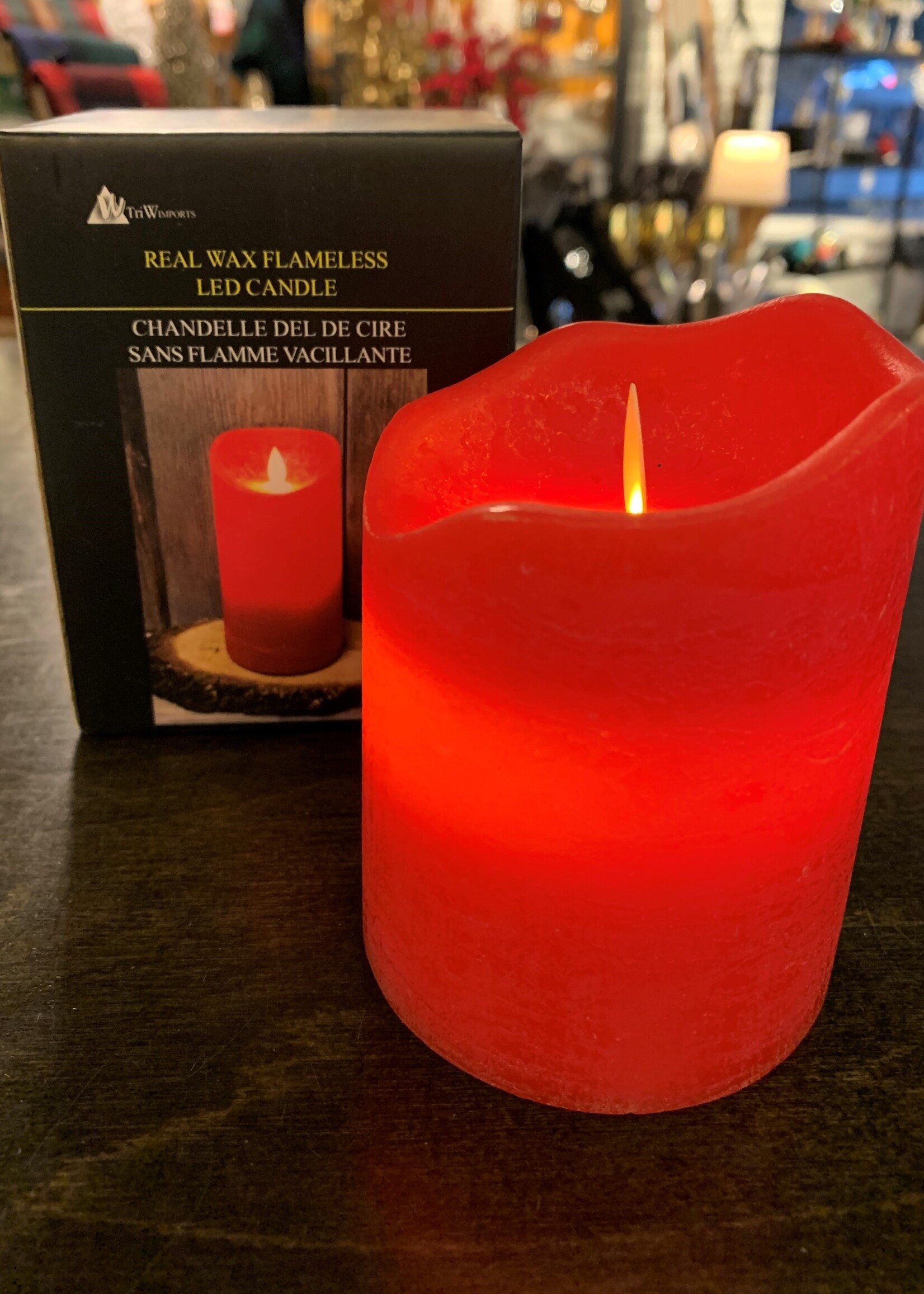 Tri W Imports Flameless Candle * Tri W 1554 * 3"x4" * Red