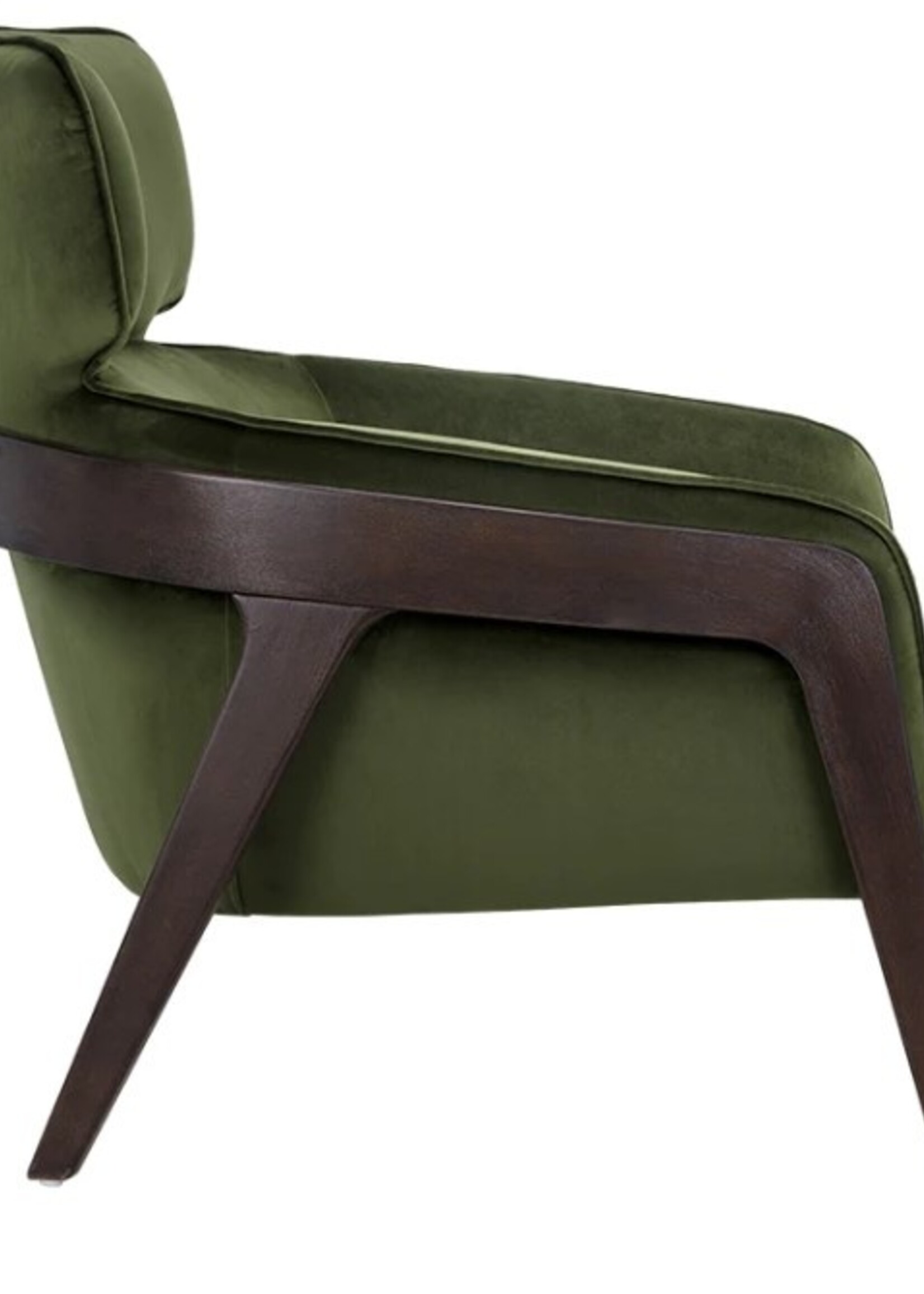 Sunpan Maximus Lounge Chair * Moss Green & Dark Wood * Floor Model Only
