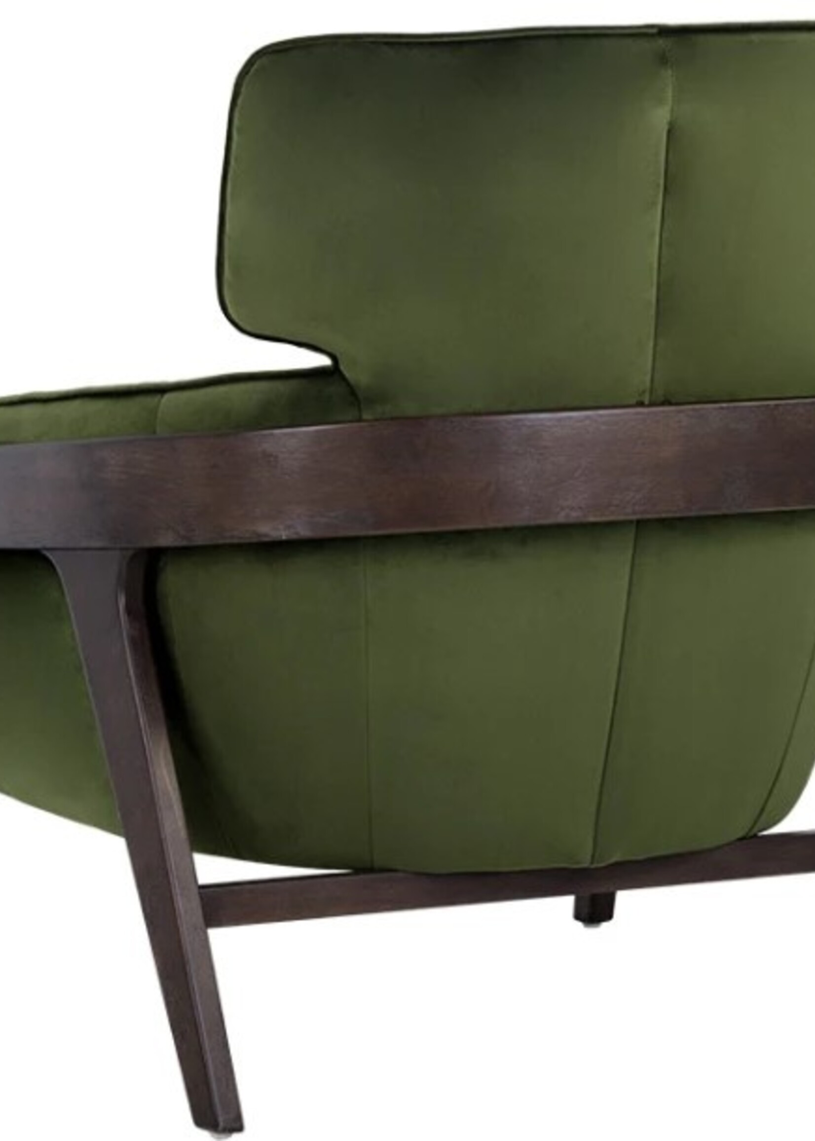 Sunpan Maximus Lounge Chair * Moss Green & Dark Wood * Floor Model Only